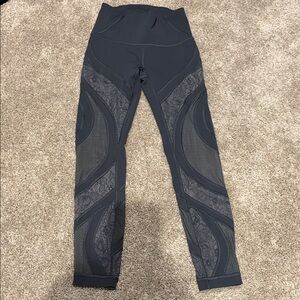 Lululemon Athletica Black Lace Panel Leggings